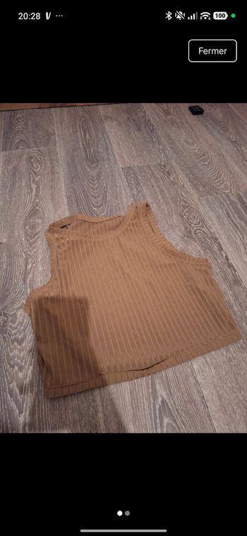 Crop top marron