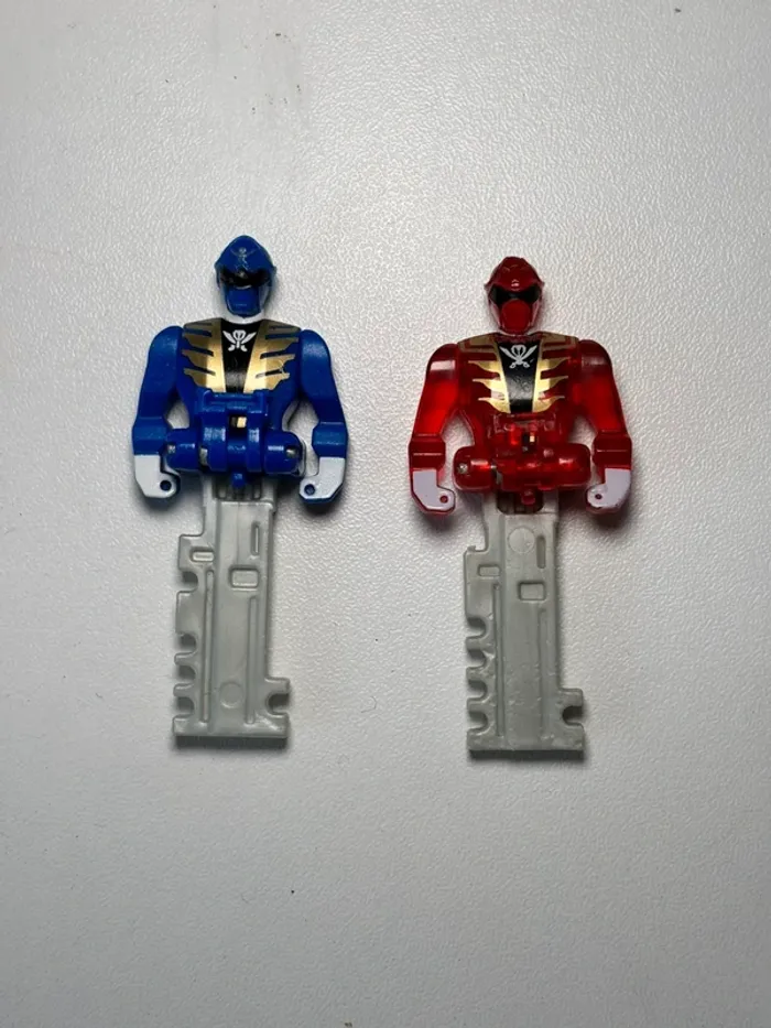 Clés de Ranger Power Rangers Super Megaforce rouges bleues pour Morpher bandai Megazord