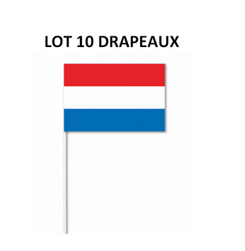 Lot 10 drapeaux Pays Bas supporter football