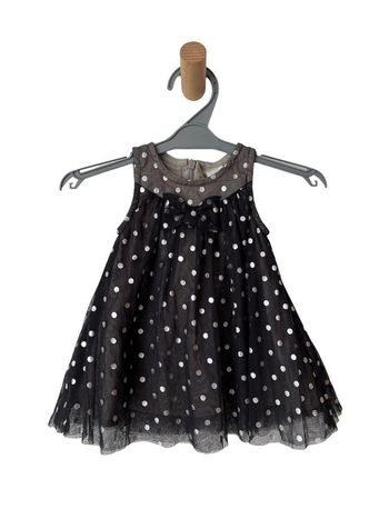 Robe sans manche en tulle gris à pois argentés - Name it 1-2 mois (56cm)
