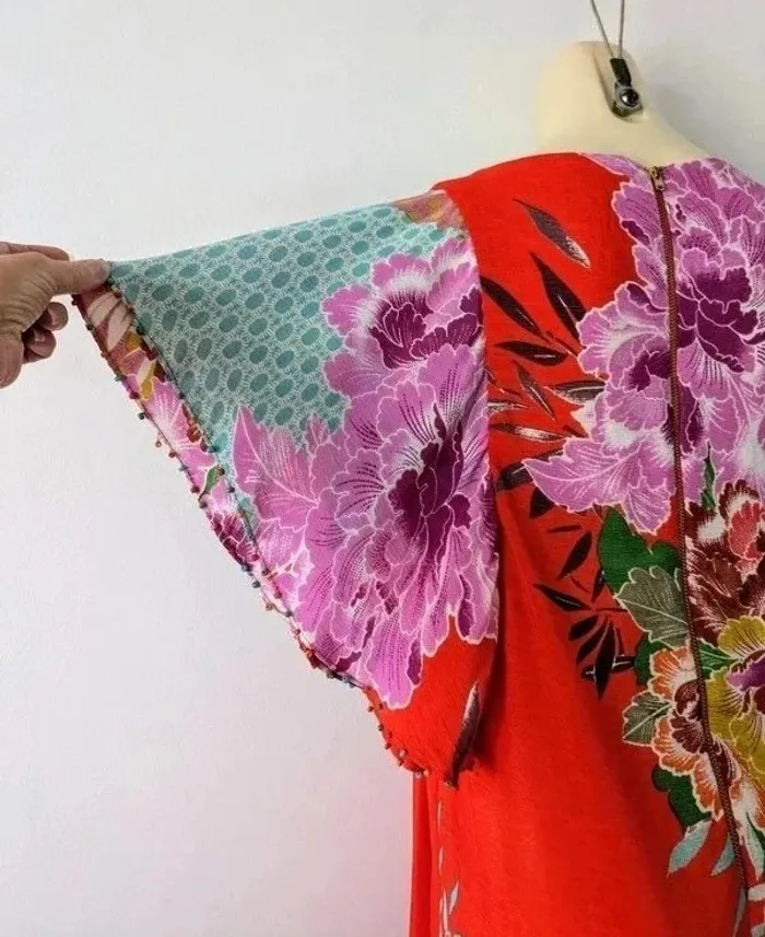 Robe chic brodée à fleurs - René Derhy - taille L - photo numéro 5
