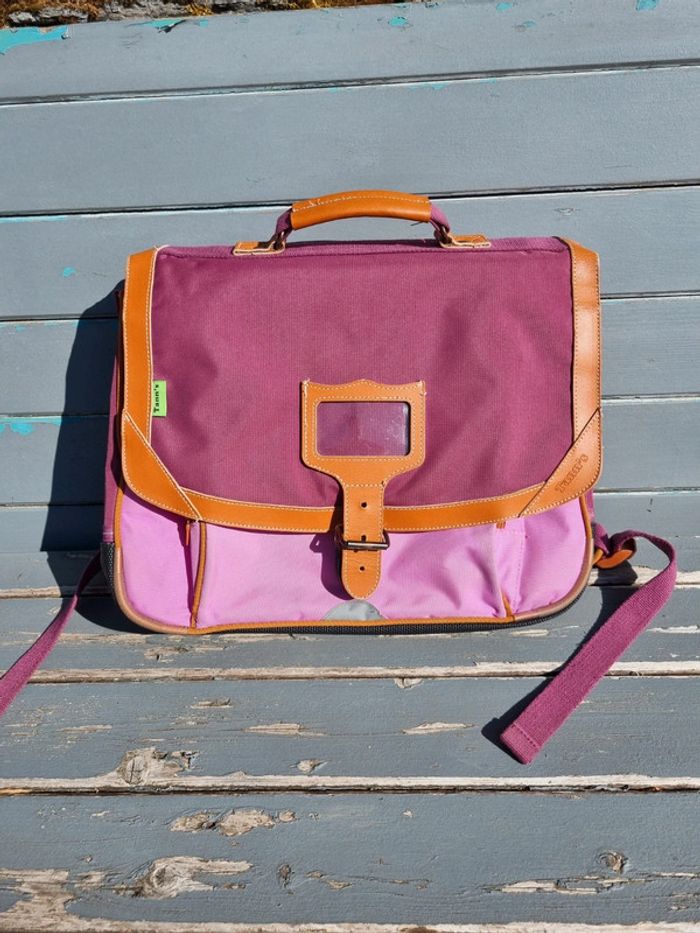 Cartable tann s rose fushia