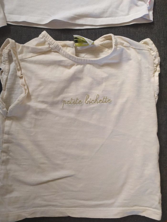 Lot 4 tee shirts manches courtes 12 mois - photo numéro 3