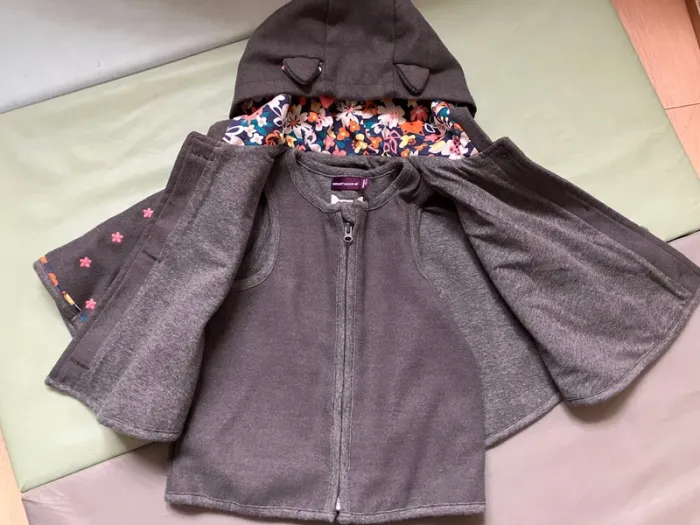 Manteau/veste cape couleur grise “chat” 18-24mois Sergent Major - photo numéro 2
