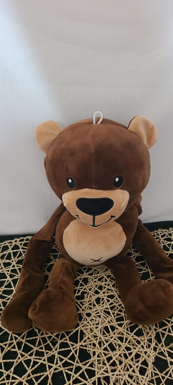 doudou ours marron , beige - photo numéro 4