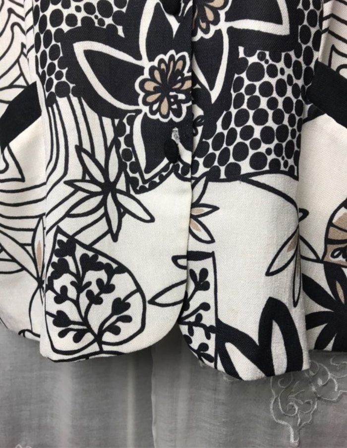 Veste légère crème imprimée fleuri 44 Afibel - photo numéro 3