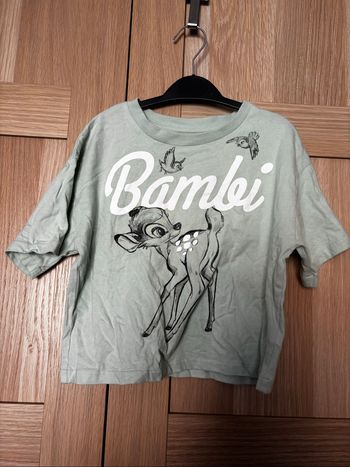 Tee shirt vert bambi DISNEY t.3-4ans