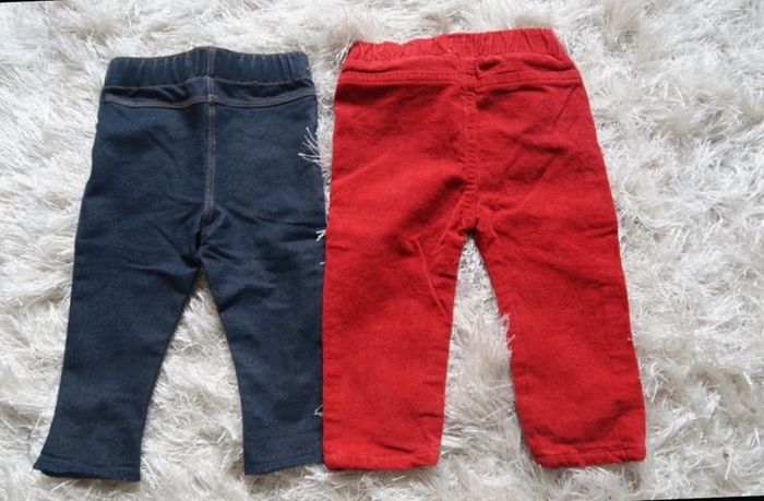 Lot de 2 pantalons 9 mois très bon état - photo numéro 4