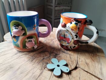 Lot 2 mugs vache