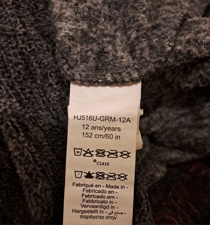 Sweat capuche gris smiley, smiley world, taille 12 ans (152 cm) - photo numéro 4