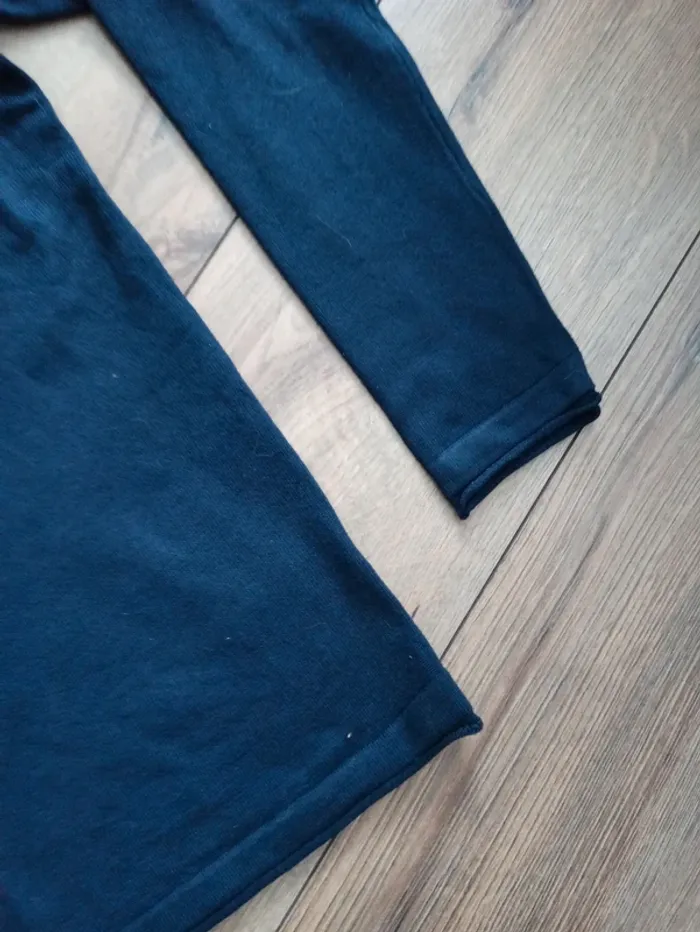 Pull bleu tête de mort homme manches longues L - photo numéro 4