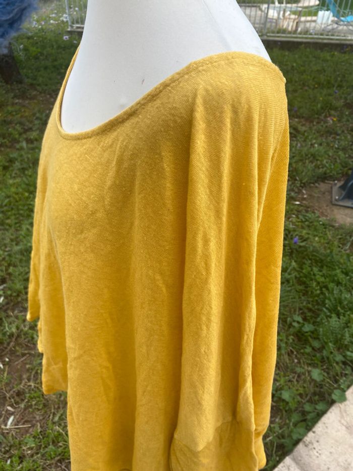 Top oversize lin jaune mino du Sud - photo numéro 4
