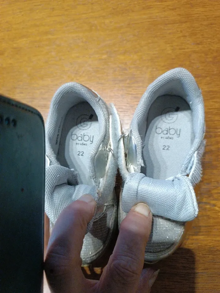 Baskets argentées Gémo 22 - photo numéro 7