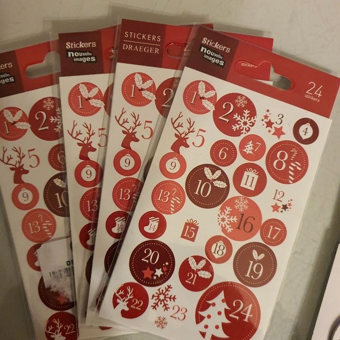 Lot chiffres de l'avent pour calendrier Noël - photo numéro 7