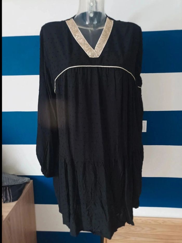 Robe manches longues noir SEN Paris neuve femme taille 40