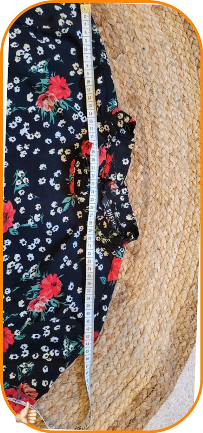 Blouse motif floral à manches longues - Shein - Noir - Femme - Très bon état - photo numéro 5