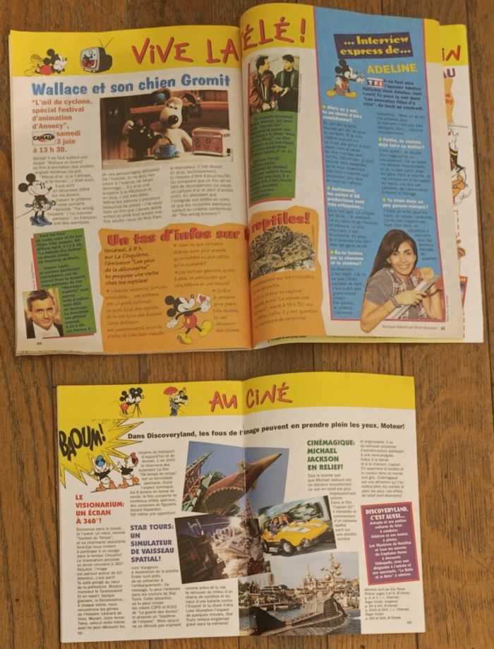 Ancien journal de Mickey avec mini livre space mountain N°2241 de 1995 vintage - photo numéro 6