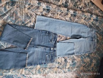 Lot 2 jeans droit ajustable (avec élastique)