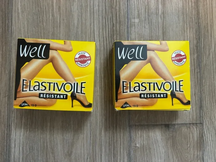 Lot de 2 paires de collants Well noirs