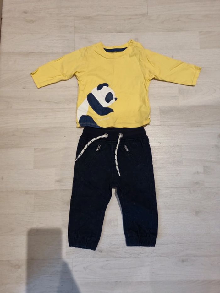 Ensemble pantalon + t-shirt 6 mois
