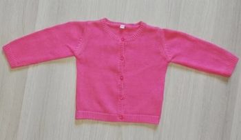 Gilet Fuchsia Douillet Maille Manches Longues - 6 mois