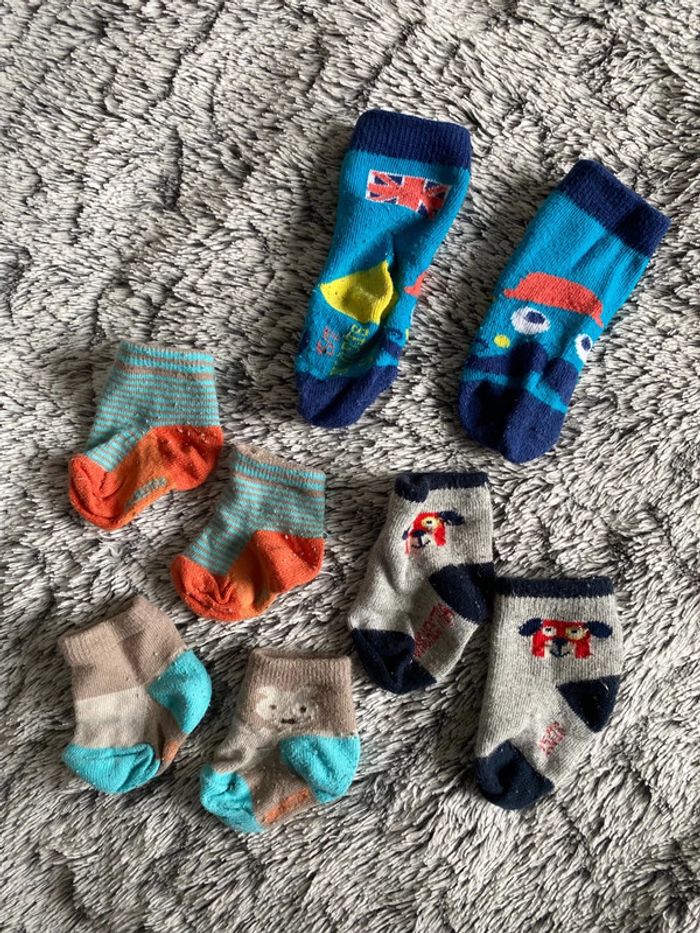 Lot de 4 paires de chaussettes bébé garçon