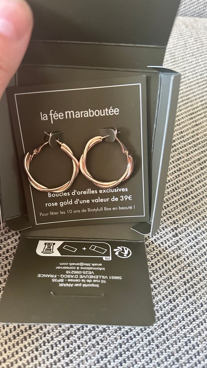 🤎 Boucles d’oreilles rose gold la fée maraboutee neuf 🤎 - photo numéro 3