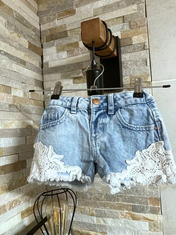 3/4ans short reglable jeans