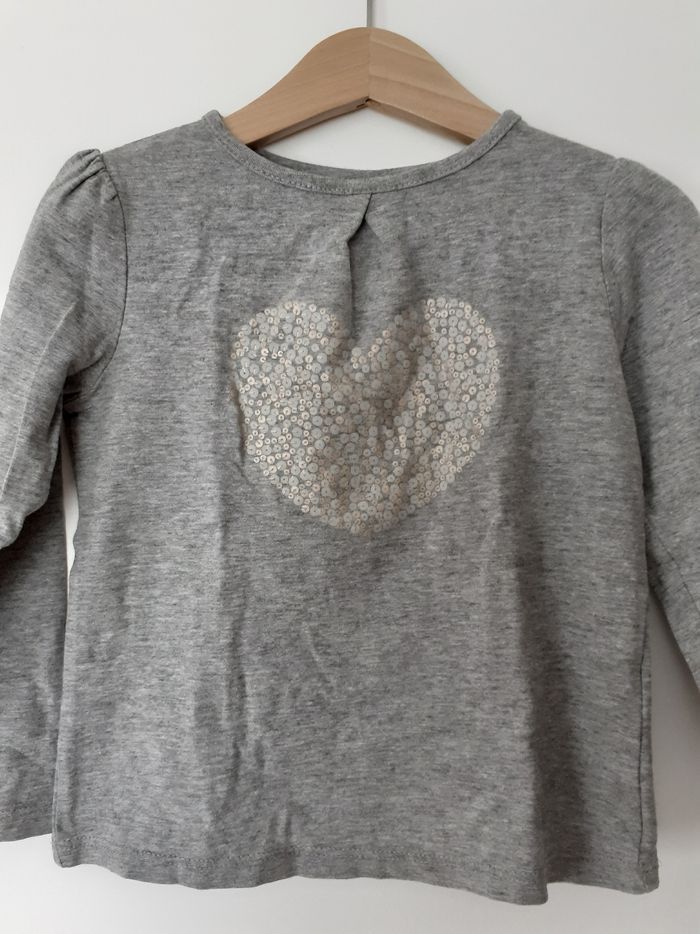 T-shirt fille gris 4 ans Vertbaudet - photo numéro 2