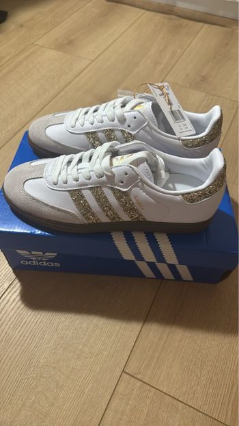 adidas samba paillete dorée