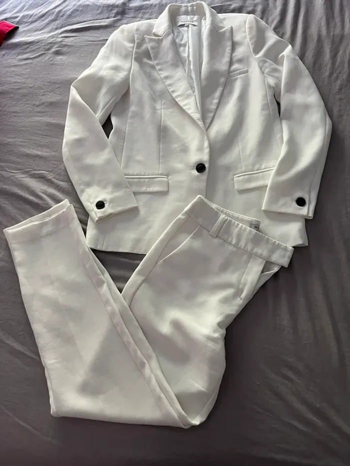 Ensemble blanc tailleur pantalon Morgan T36 - photo numéro 2