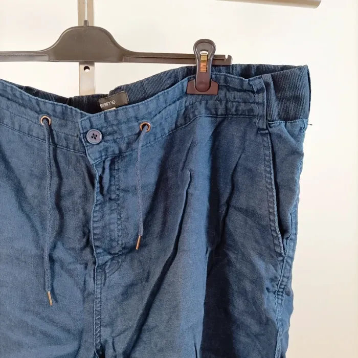 Short bleu Taillissime La Redoute taille 58 coton et élasthanne A851 - photo numéro 2