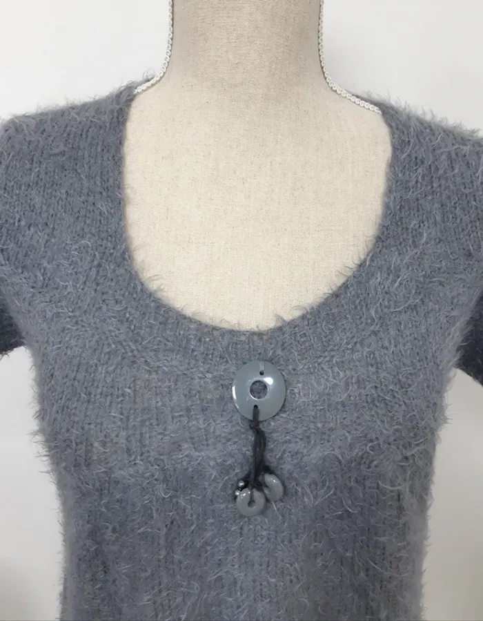Pull gris manches courtes Armand Thiery - photo numéro 2