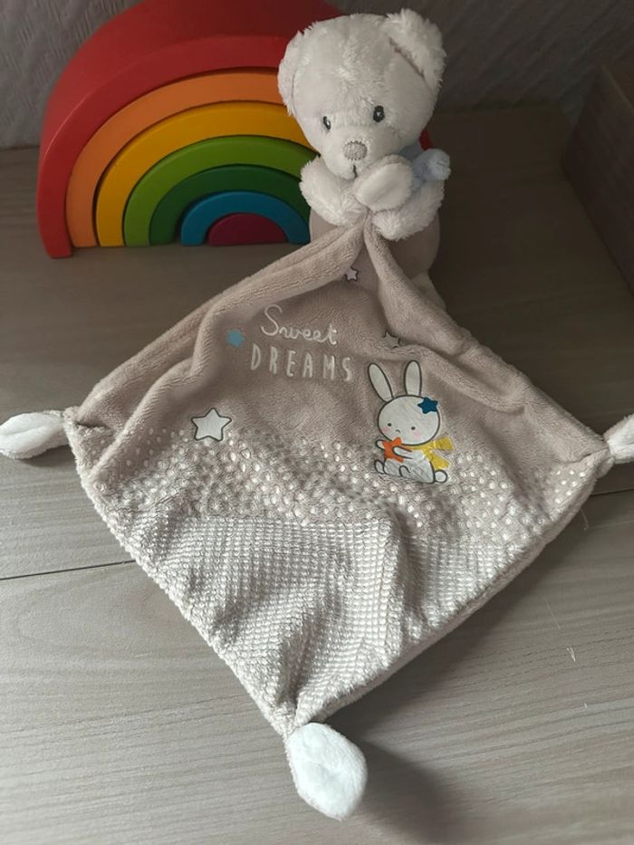 Doudou mouchoir ours mots d’enfants sweet Dreams - photo numéro 2
