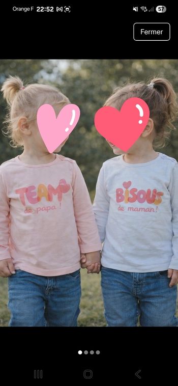 Lot de 2 tshirt manche longues gemo 24 mois