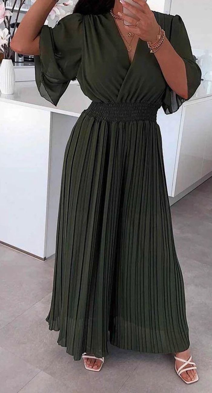 Combinaison Taille Élastique Plissé