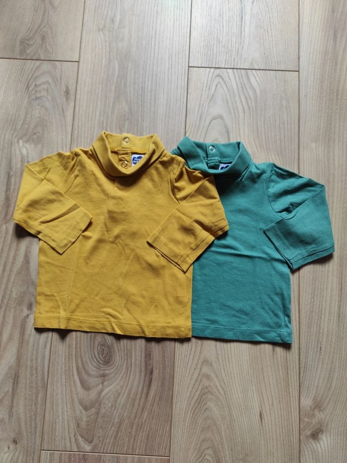 Lot 2 t-shirt manches longues 12 mois Mots d'enfants
