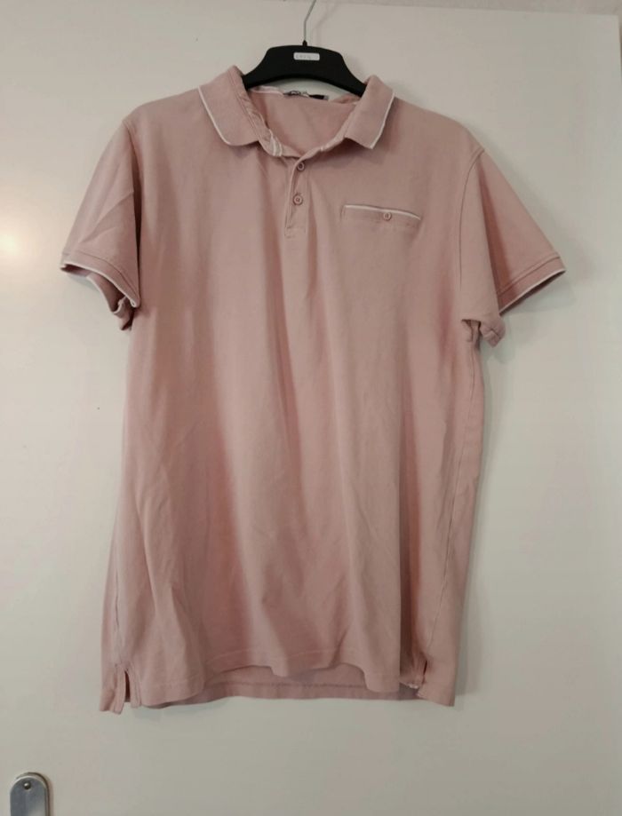 Polo manche courte XL rose npo new