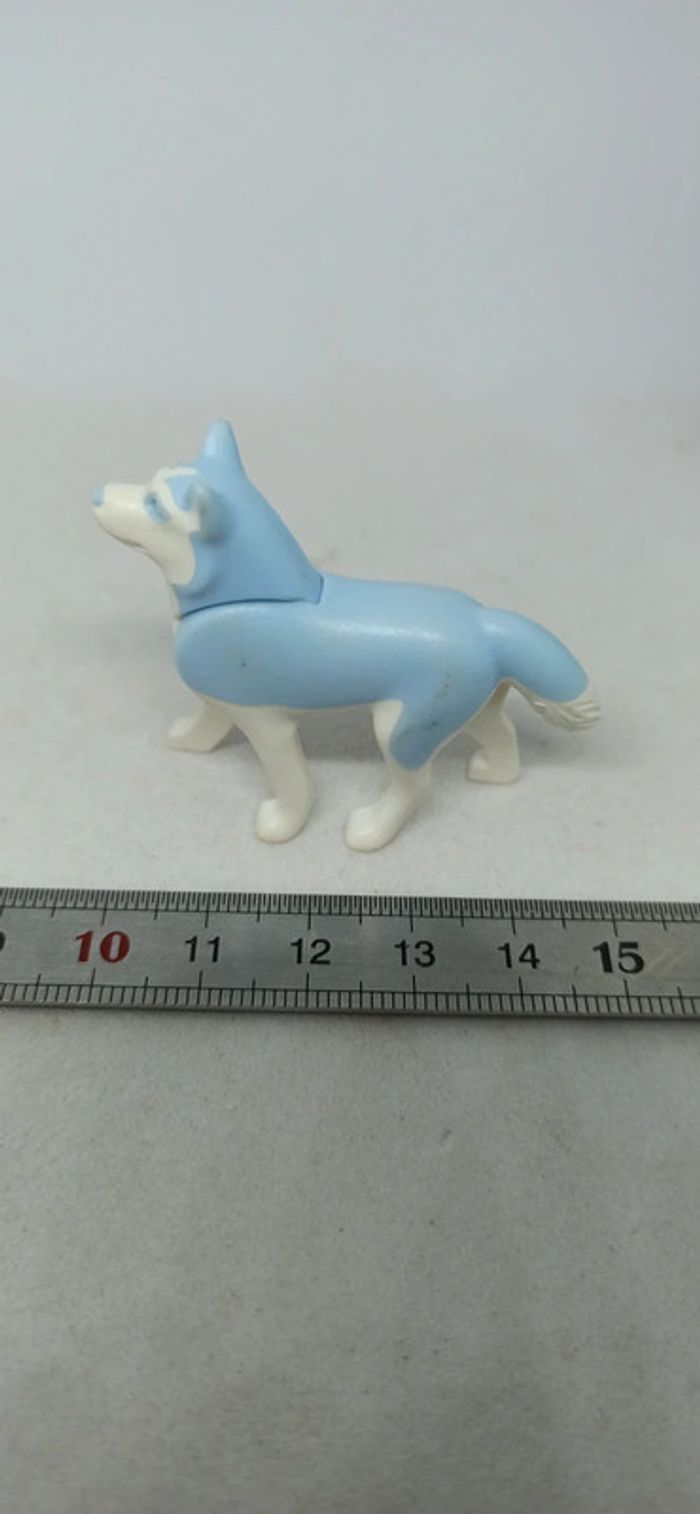 Chien de traîneau husky bleu et blanc playmobil - photo numéro 2