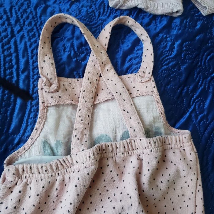 🌸 Ensemble 3 pièces robe dos croisé gilet rose et col roulé taille 18 mois - photo numéro 5