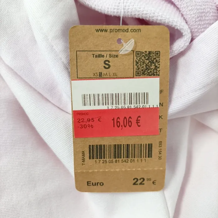 Sweat sans manches Promod rose dégradé à capuche en coton taille S neuf étiquette A1345 - photo numéro 9
