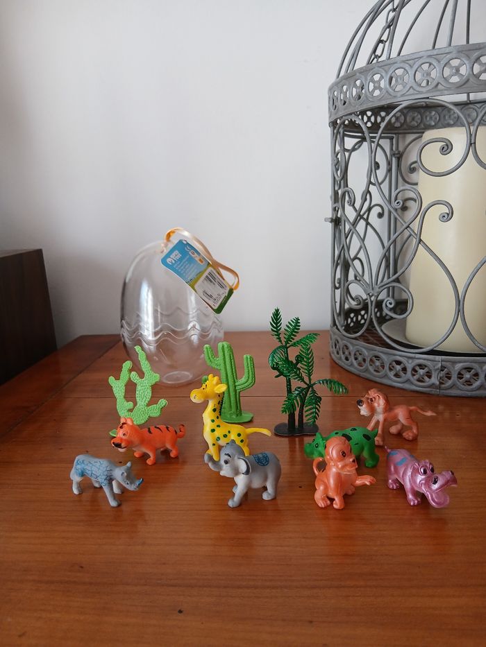 Neuf: Mini Animaux & arbres ds œuf plastique *Gipsy - photo numéro 3