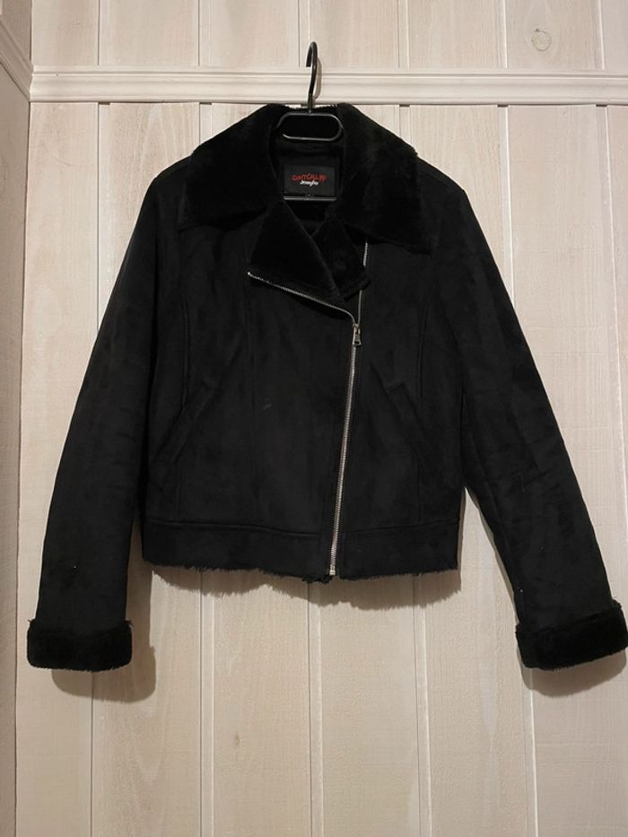 Perfecto noir fausse fourrure - Jennyfer - L