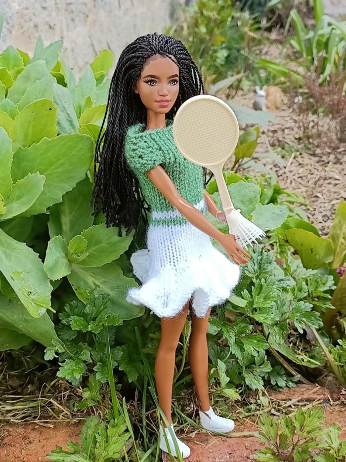 Robe de tennis pour poupée barbie - photo numéro 2