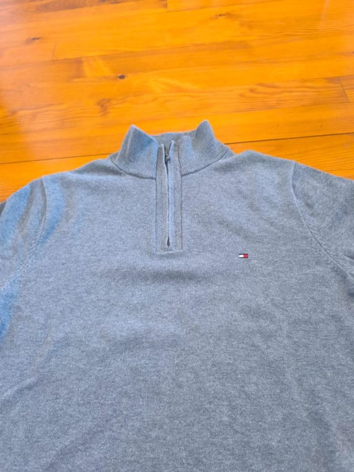 Half Zip Tommy Hilfiger - Col camionneur - Gris - Taille M - photo numéro 5