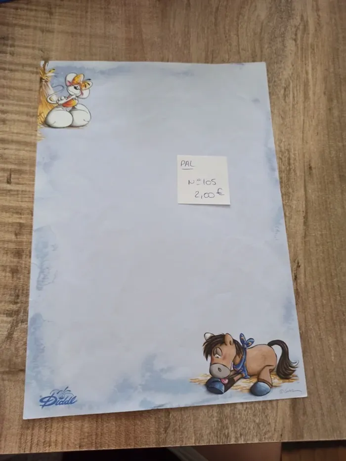 Papier à lettre Diddl 105 2,00€