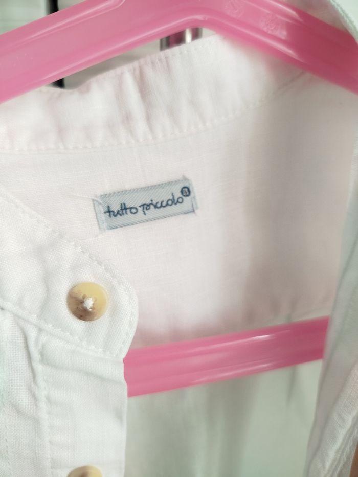 Chemise garçon blanche tutto Piccolo 4 ans - photo numéro 3