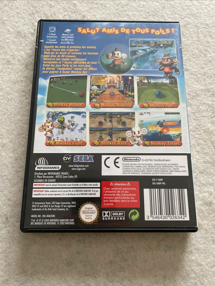 Super Monkey Ball Jeu Nintendo Gamecube Complet - photo numéro 3