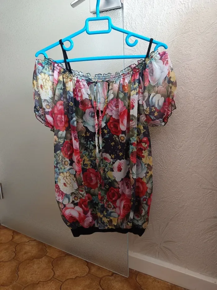 Blouse fleurie Made in Italy – Taille M