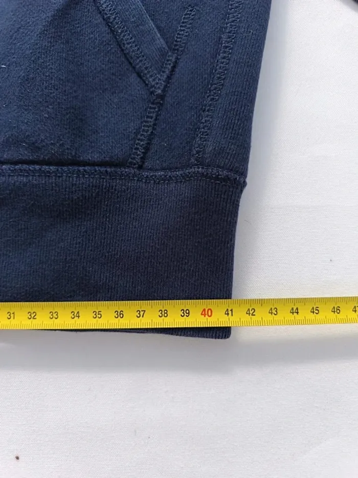 Sweat capuche zippé homme Ralph Lauren taille S bleu marine logo jaune - trou manche - photo numéro 14